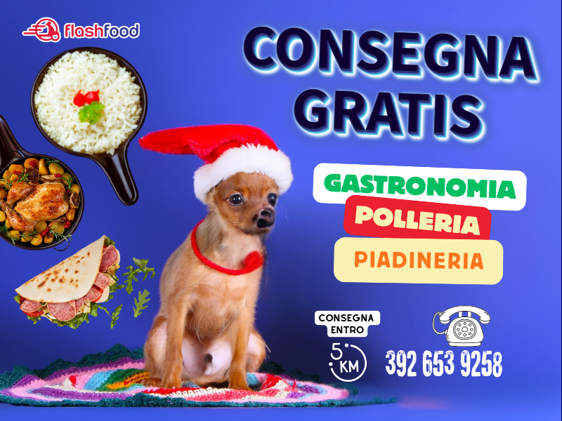 CONSEGNA GRATUITA PIADINE, POLLERIE E GASTRONOMIE